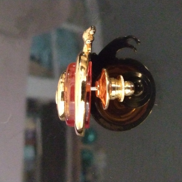 Gold Tone Yellow Lucite Plique-A-Jour Style Snail Pendant - Picture 5 of 7